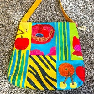 ONE OF A KIND SHARIF BAG! Amazing print and vivid colorway!